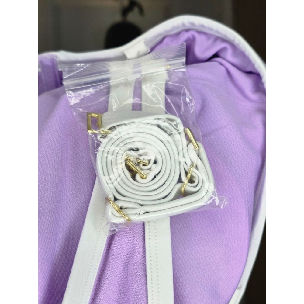 Kona Sol Purple & White Bikini Swimsuit Women's Size 2X - Picture 2 of 5